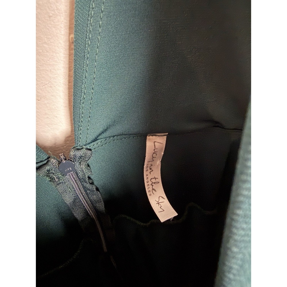 Lucy‎ In The Sky Fit & Flare Dress Dark Green Size Medium - Picture 3 of 5